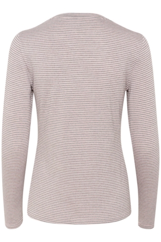 Langærmet T-shirt - CUalexandra - Grey/Mauve Stripe - Culture