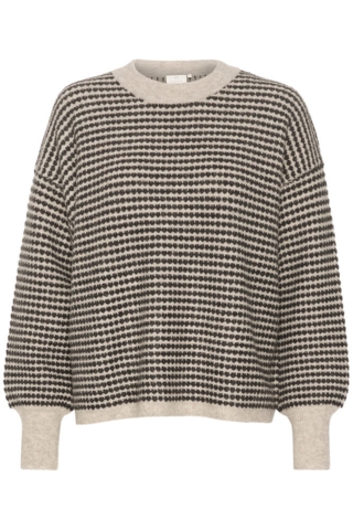 Pullover - Strik - KAellery - Gray/Black - Kaffe