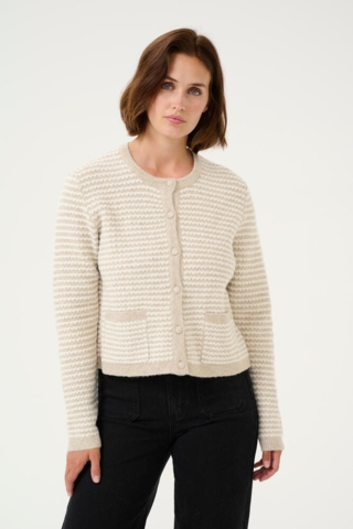 Cardigan - Strik - KAellery - Grey/Chalk - Kaffe