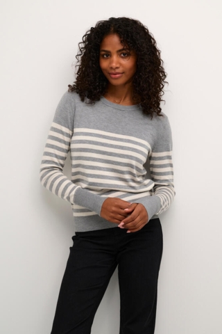 Pullover - Strik - KAlizza - Grey/Turtledove Stripe - Kaffe