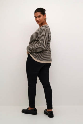 Cardigan - Strik - KCelanna - Grey/Black - Kaffe Curve