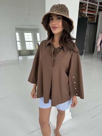 Skjortebluse - Klara - Brown - Continue