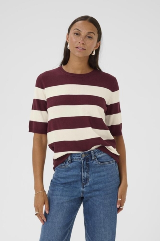 Bluse - Strik - KAlizza - Windsor/Turtledove Wide Stripe - Kaffe