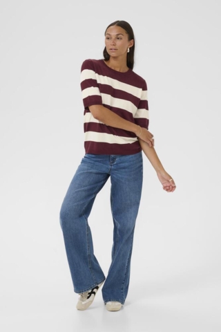 Bluse - Strik - KAlizza - Windsor/Turtledove Wide Stripe - Kaffe