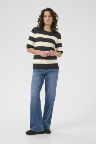 Bluse - Strik - KAlizza - DGM/Turtledove Wide Stripe - Kaffe