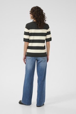 Bluse - Strik - KAlizza - DGM/Turtledove Wide Stripe - Kaffe