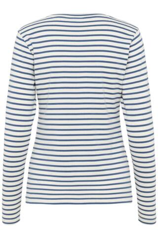 Langærmet T-shirt - KAliddy - Chalk/Berring Sea - Kaffe