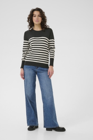 Pullover - Strik - KAlizza - DGM/Turtledove Half Stripe - Kaffe