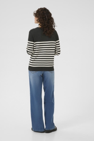 Pullover - Strik - KAlizza - DGM/Turtledove Half Stripe - Kaffe