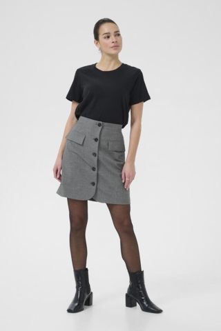 Nederdel - KAellie - Grey Melange/Chalk Stripe - Kaffe