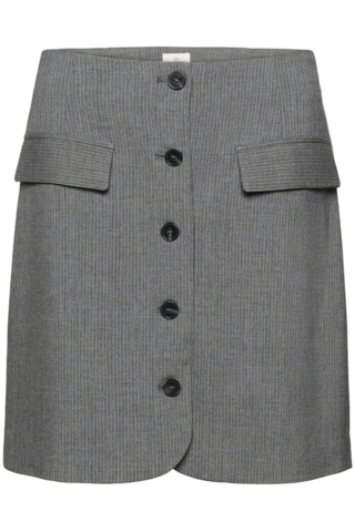 Nederdel - KAellie - Grey Melange/Chalk Stripe - Kaffe