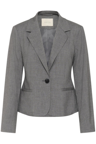Blazer - KAellie Shaped - Grey Melange/Chalk Stripe - Kaffe