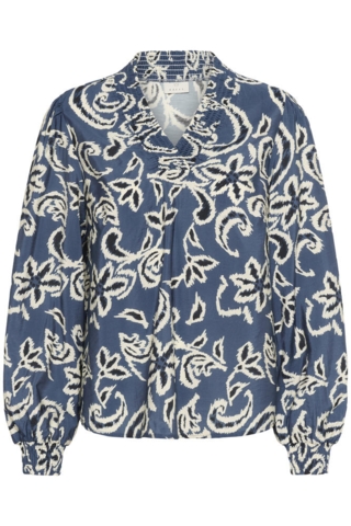 Bluse - KAdahlia - Bering Sea/White Paisley - Kaffe