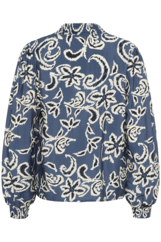 Bluse - KAdahlia - Bering Sea/White Paisley - Kaffe