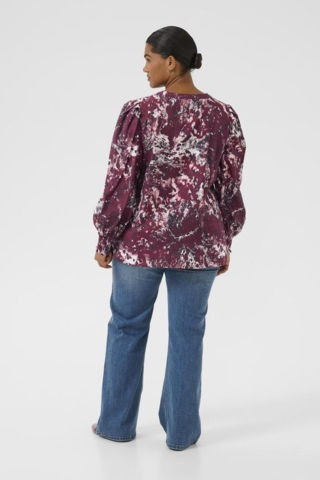 Bluse - KCmina - Red/Black Abstract Graphic - Kaffe Curve