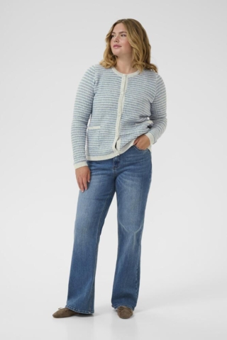 Cardigan - Strik - KCelanna - Light GreyM/Windward Structure - Kaffe Curve