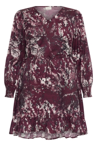 Kjole - KCmina - Red/Black Abstract Graphic - Kaffe Curve