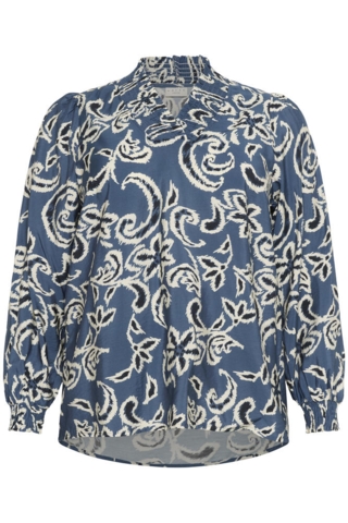 Bluse - KCmahlia - Bering Sea/White Paisley - Kaffe Curve