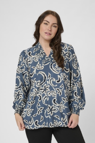 Bluse - KCmahlia - Bering Sea/White Paisley - Kaffe Curve