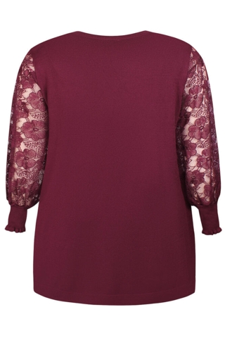 Tunika - Strik - Kogle 995 - Bordeaux - Zhenzi