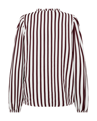 Bluse - FQNoto - Off White/Port Royale - FREEQUENT