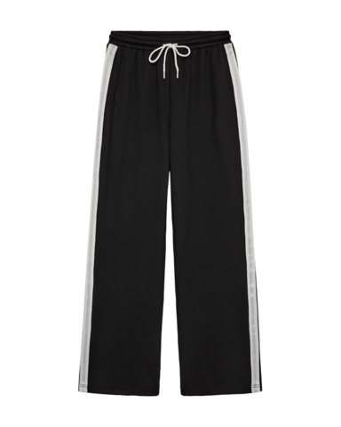 Bukser - FQMalacy - Black/Off White - FREEQUENT