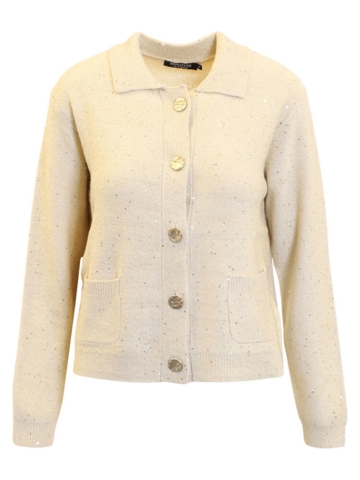 Cardigan - Strik - Creme/Glimmer - Signature