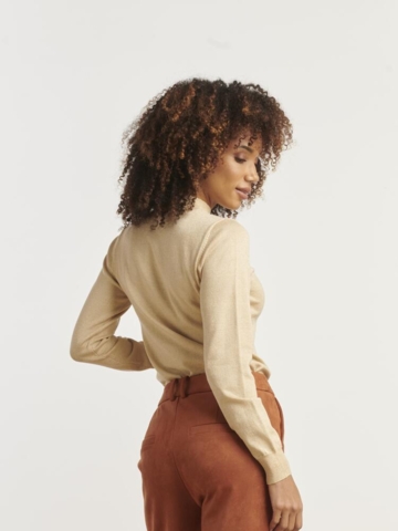 Pullover - Strik - Sand/Glimmer - Smashed Lemon