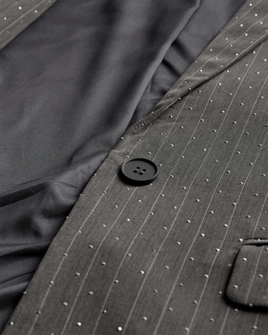 Blazer - FQWidy - Dark Grey Mel/Star Off-White - FREEQUENT