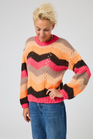 Pullover - Strik - Vind i Håret - Orange - Lene Beier X Lind