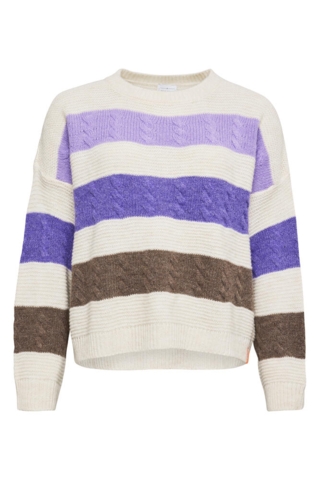 Pullover - Strik - I Haven - Lilla/Hvid - Lene Beier X Lind