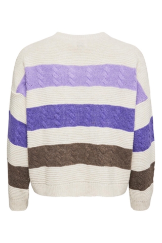 Pullover - Strik - I Haven - Lilla/Hvid - Lene Beier X Lind
