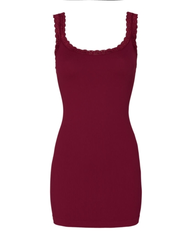 Top - Frida Plus Long - Bordo - Tim & Simonsen