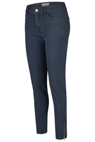 Bukser - Prag - Marineblå m. strib - Anna Montana