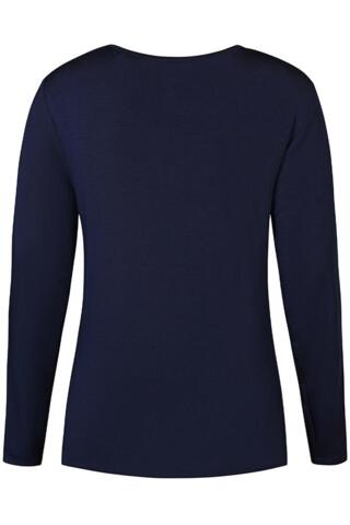 Langærmet T-shirt - Bella - Navy - ZE-ZE