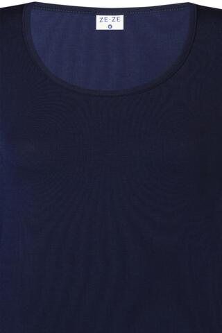 Langærmet T-shirt - Bella - Navy - ZE-ZE