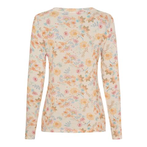 Langærmet T-shirt - Elissa - Beige - Marta du Château