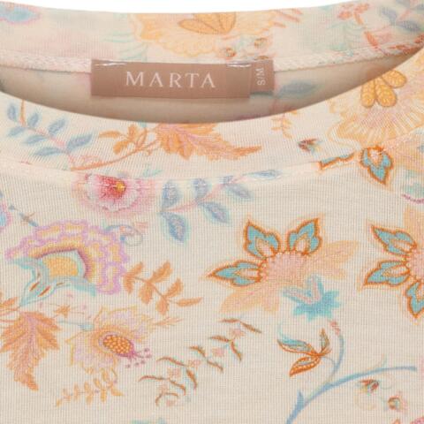 Langærmet T-shirt - Elissa - Beige - Marta du Château