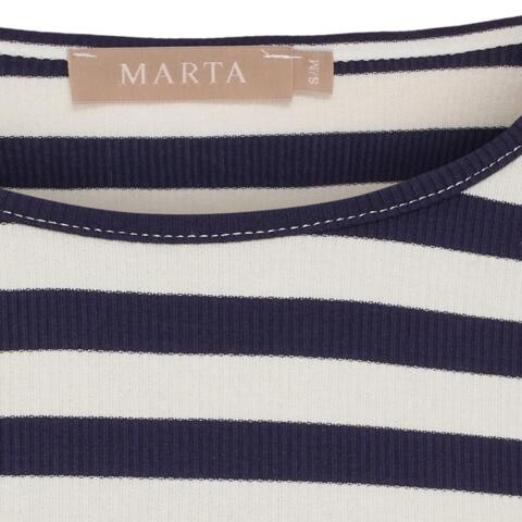 Langærmet T-shirt - Begonia - Navy - Marta du Château