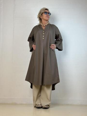 Kjole - Mumbai Poplin - Brown - Gaspar