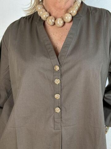 Kjole - Mumbai Poplin - Brown - Gaspar