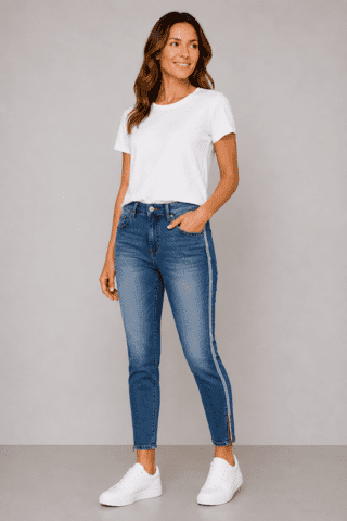 Jeans - KM2508 - Blå - Karostar