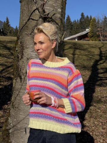 Pullover - Strik -  Blomst -  Lene Beier X Lind