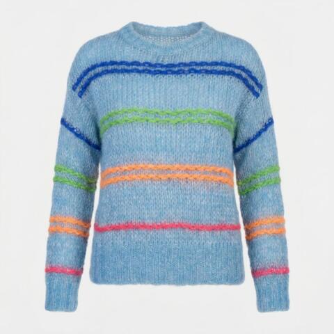 Pullover - Strik -  Petunia - Light Blue  -  Lene Beier X Lind