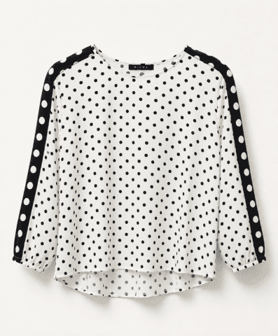 Bluse - 181 121 - Hvid/Sort - Micha