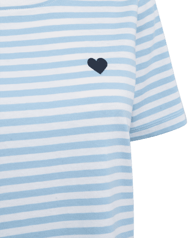 T-shirt - FQMIAN - Off-White w. Blue Bell - FREE/QUENT