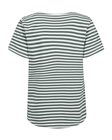 T-shirt - FQMIAN - Off-white w. Dark Forest - FREE/QUENT