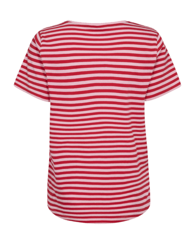 T-shirt - FQMIAN - Sweet Lilac w. True Red - FREE/QUENT