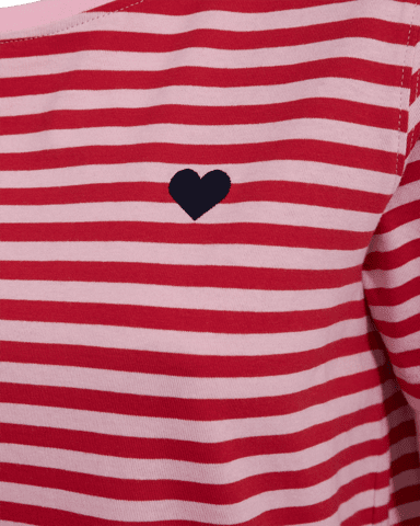 T-shirt - FQMIAN - Sweet Lilac w. True Red - FREE/QUENT