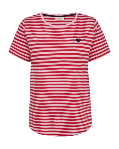 T-shirt - FQMIAN - Sweet Lilac w. True Red - FREE/QUENT